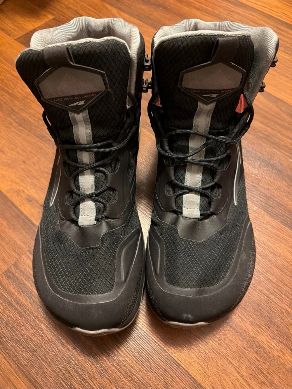 Altra Black and Gray Men's Trail Boot with Orange Accents